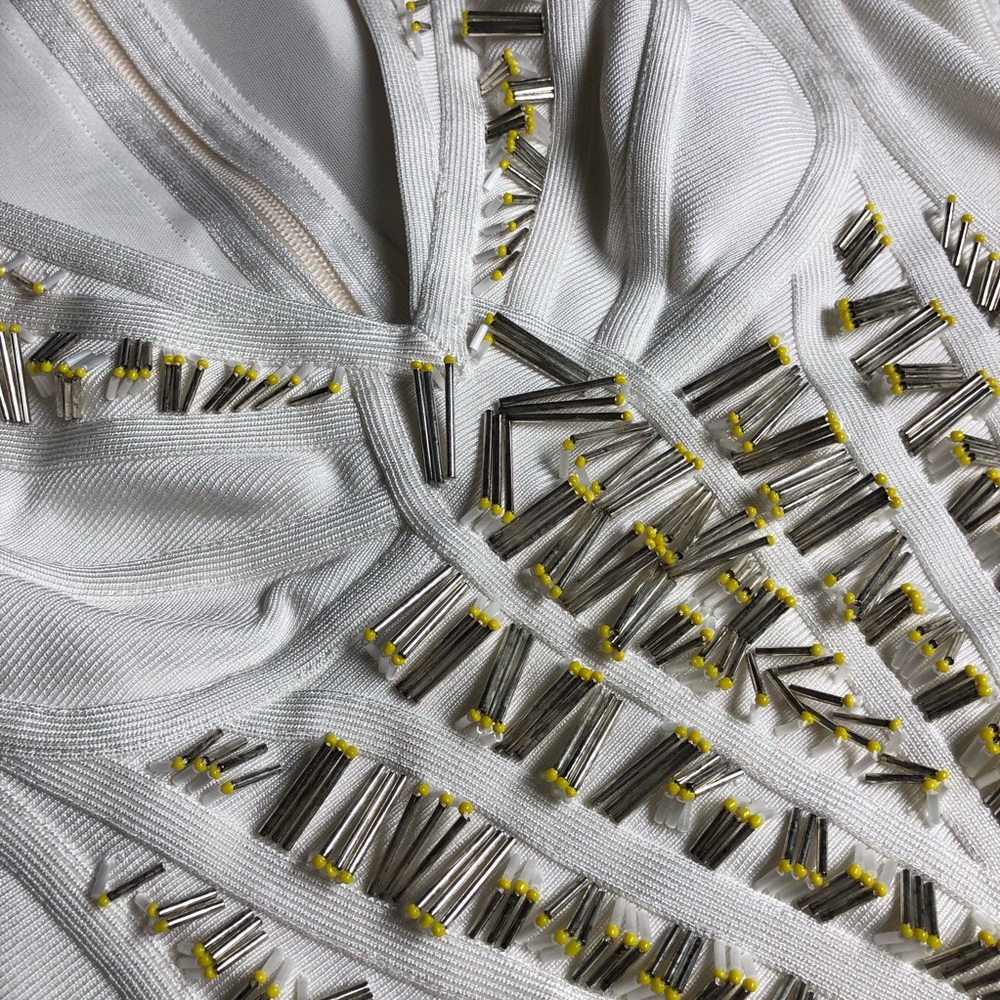 Herve Leger white dress size small - Picture 8 of 8